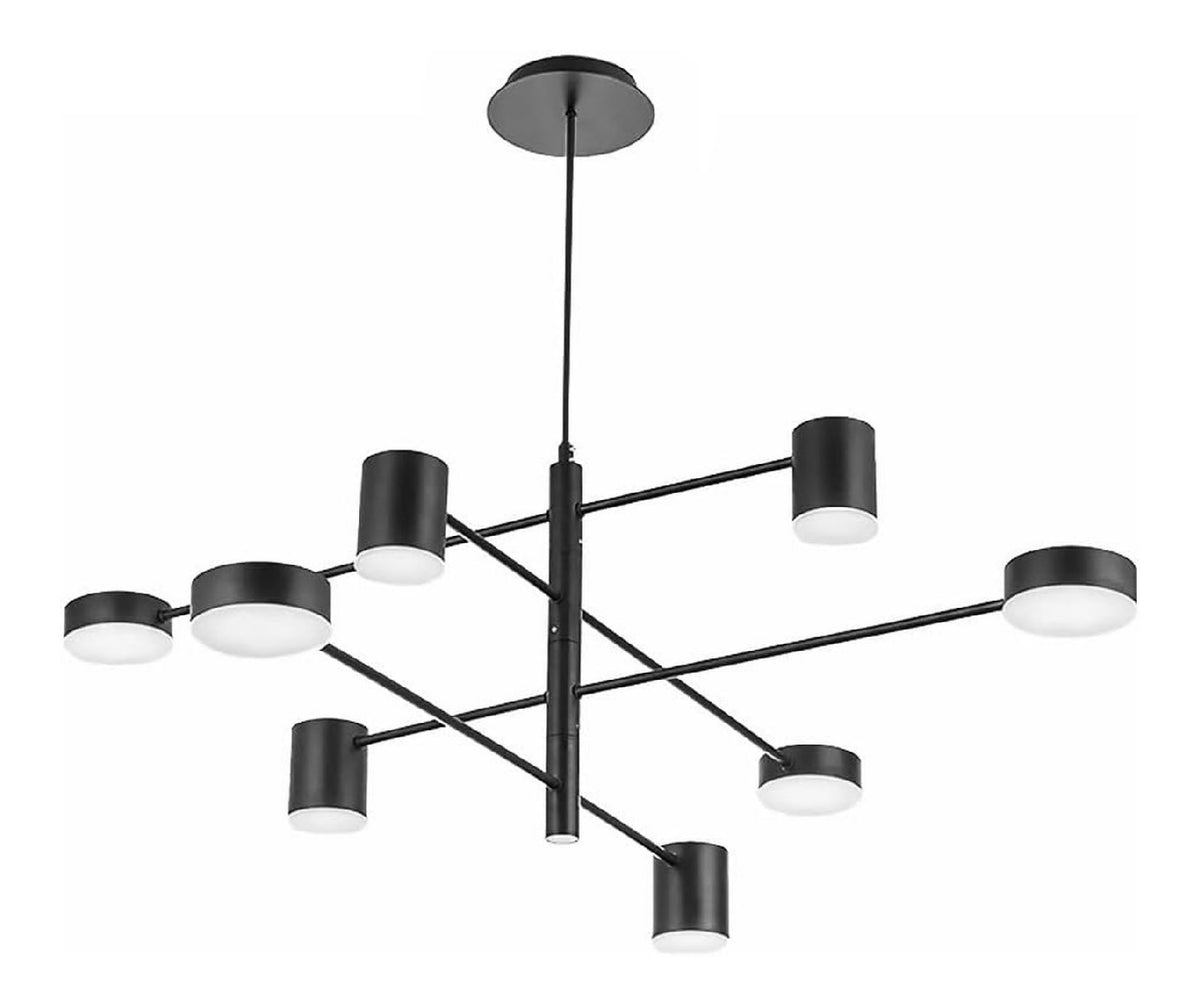 Suspension Noir et Ambre a presence elegante et lumiere agreable