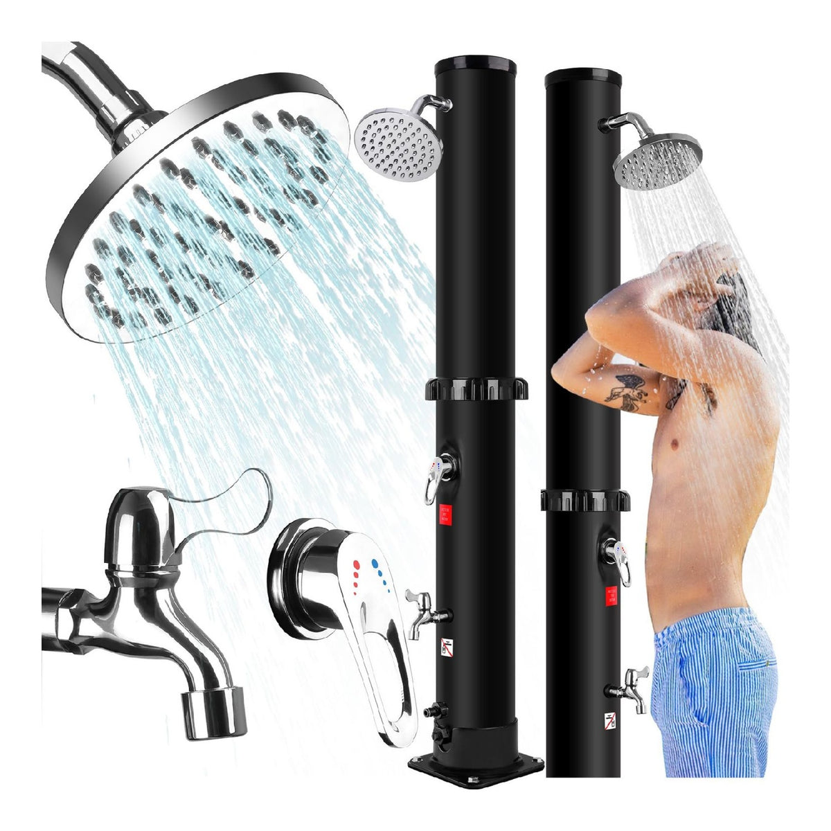 Douche chaude douches de jardin de jardin