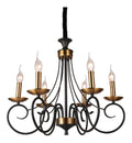Suspension Dore et Ambre a presence elegante et lumiere agreable E14