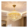 Eclairage Blanc et Dore contemporain en version lustre 2700K E14