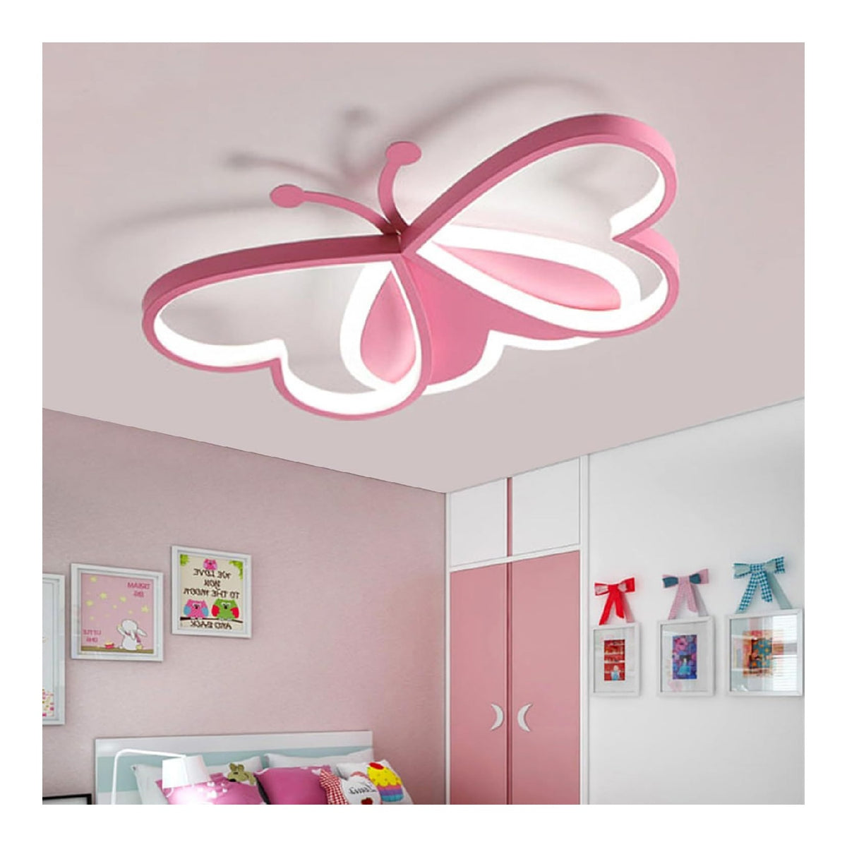 Luminaire Noir et Blanc a silhouette graphique de type suspension 36W 3000K