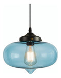 Luminaire Noir et Ambre a silhouette graphique de type suspension 60W E27