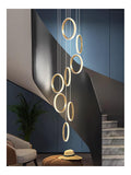 Suspension Blanc et Dore au style moderne avec conception fonctionnelle 120W 3000K