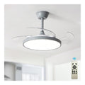 Lampe de table Blanc et Gris aux lignes epurees avec eclairage confortable 3000K