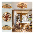 Luminaire Noir a presence elegante et lumiere agreable E27