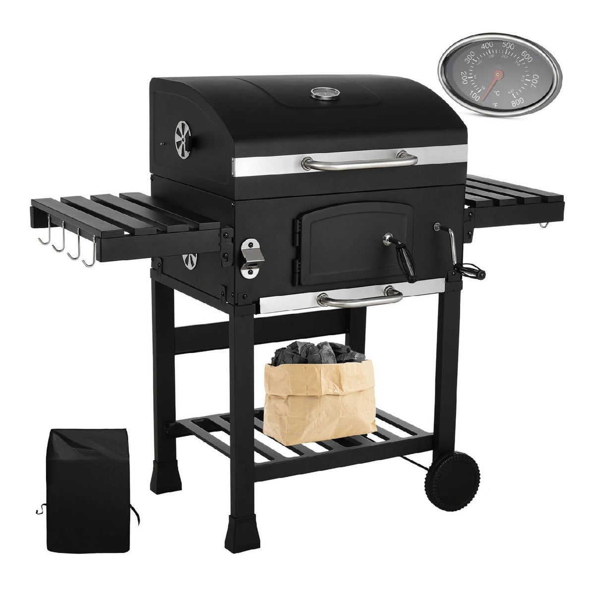Liferun couvercle pour barbecues a charbon de jardin