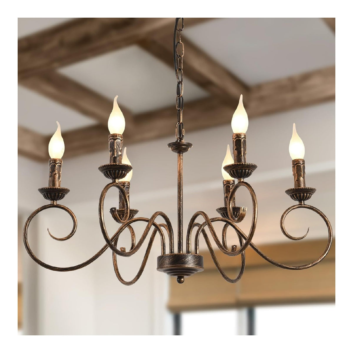 Suspension Ambre et Bronze au style moderne avec conception fonctionnelle 40 W E14