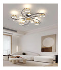 Plafonnier Blanc et Dore a presence elegante et lumiere agreable 48 W 3000K