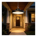 Plafonnier Noir et Rouge a presence elegante et lumiere agreable 200W IP65 3000K