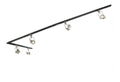 Solution lumineuse Noir et Ambre au dessin sobre en format rail de spots GU10