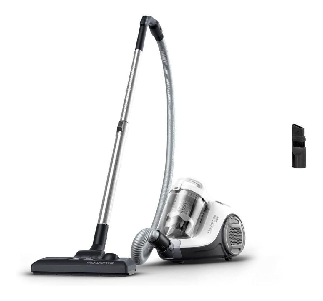 Rowenta Swift Power Cyclonic Aspirateur sans Sac 12 L Blanc Aspirateur elevee filtration 9998 Moteur 900 W Rayon d'action 76 m Nettoie tous les sols Suceur 2en1