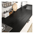 Livelynine Revetement Plan du Travail Adhesif Bois Noir 60CMx500CM Lavable Papier Adhesif pour Meuble Cuisine Noir Armoire Table Bureau Revetement Adhesif Meuble Cuisine Papier Peint Bois Noirs