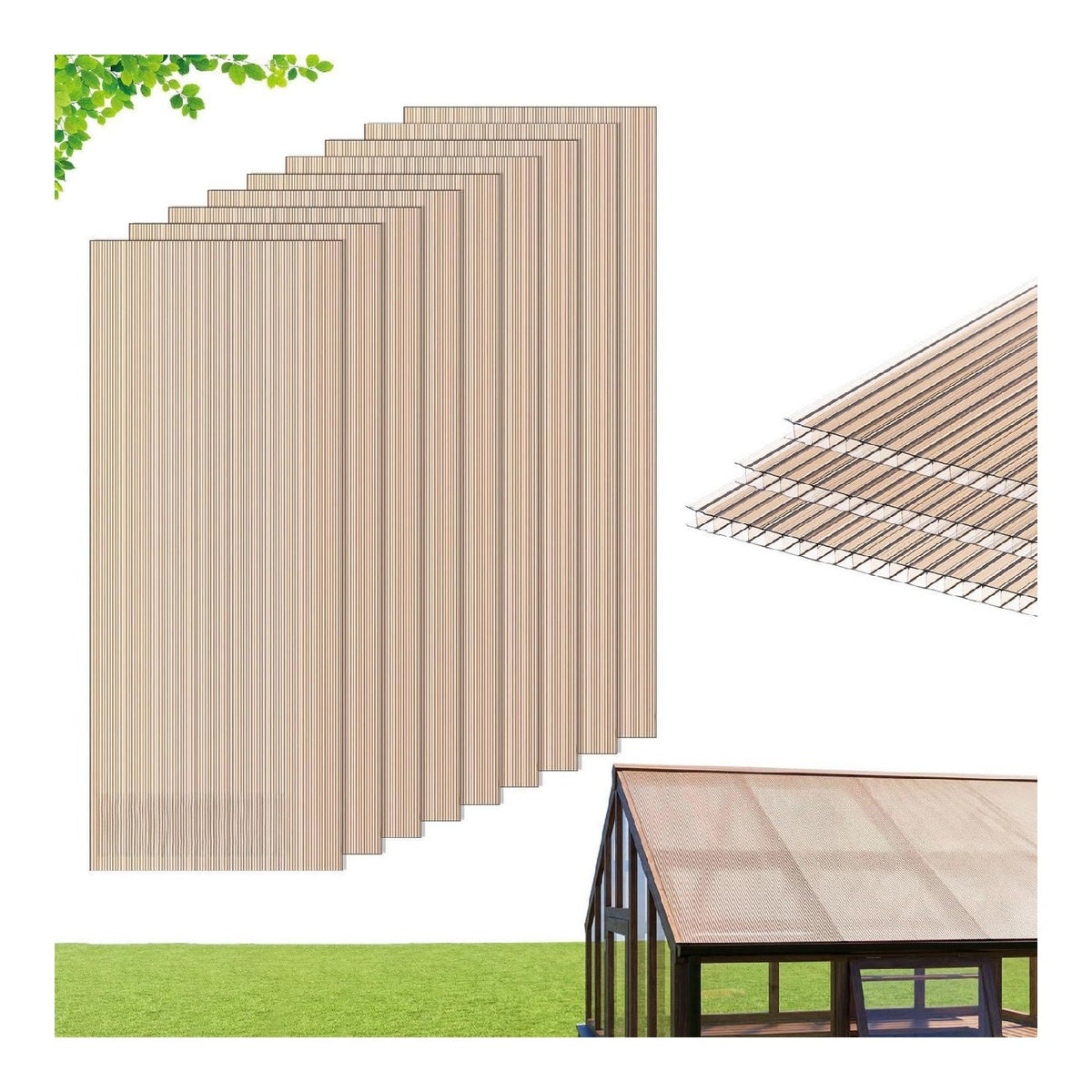 Plaques toiture revetement en plastique de jardin