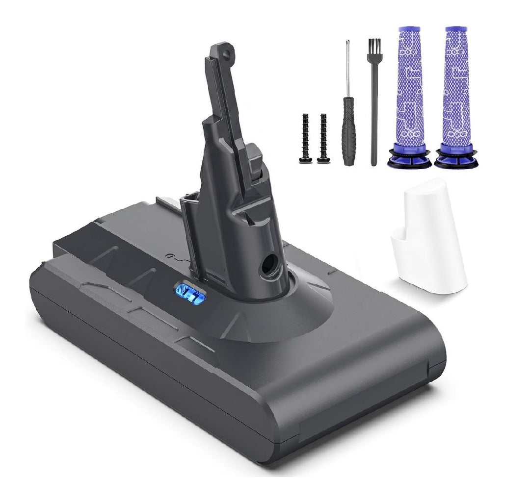 Batterie 8000mAh Keenstone pour V8 avec 2 Filtres compatible avec Aspirateur SV10 Absolute Fluffy Extra Animal Plus Motorhead Pro Parquet Slim