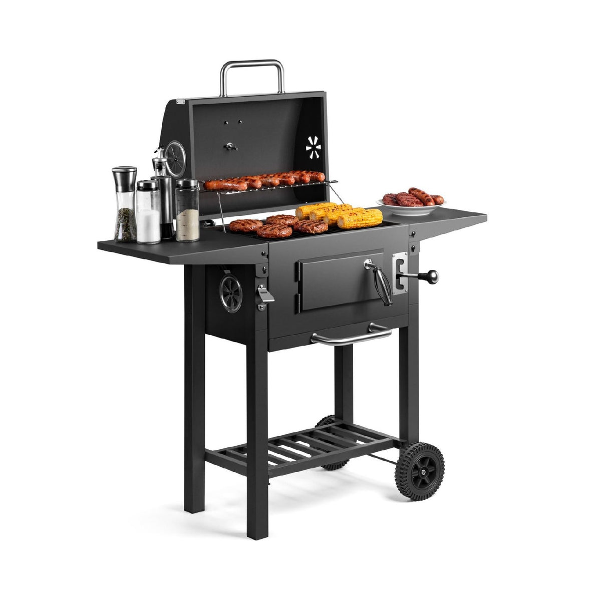 Barbecues a charbon couvercle grille pratique