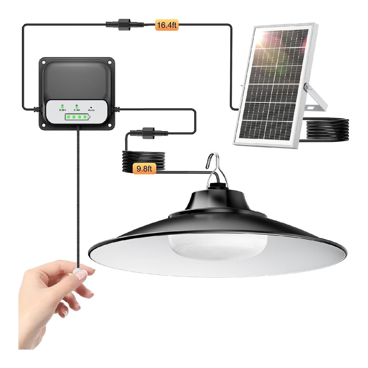Suspension decoratif Argente et Vert avec diffusion lumineuse harmonieuse IP65