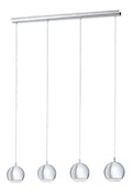 Solution lumineuse Blanc et Transparent au dessin sobre en format suspension GU10