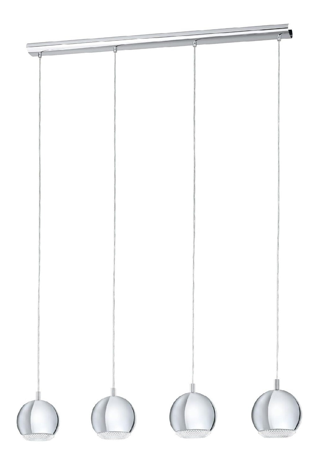 Solution lumineuse Blanc et Transparent au dessin sobre en format suspension GU10