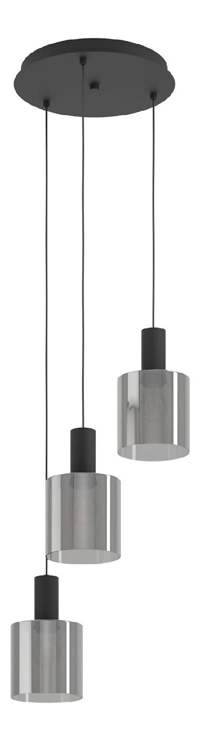 Solution lumineuse Noir et Ambre au dessin sobre en format suspension 40 W E27